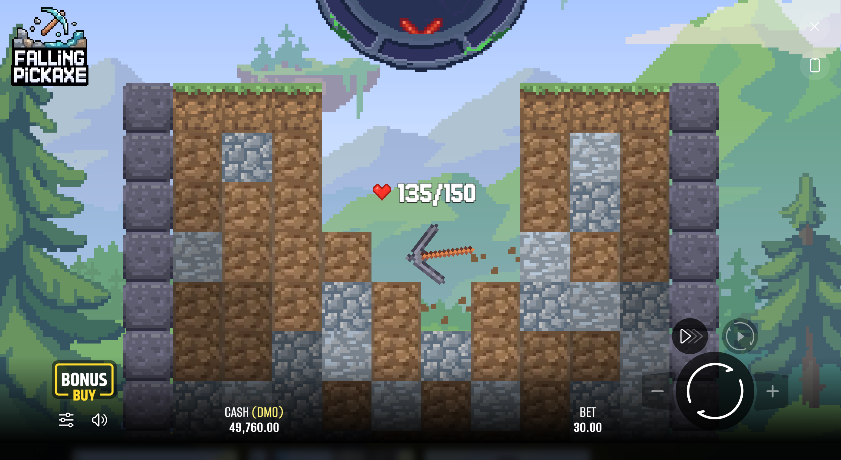 Попередній перегляд гри Falling Pickaxe від Pixmove