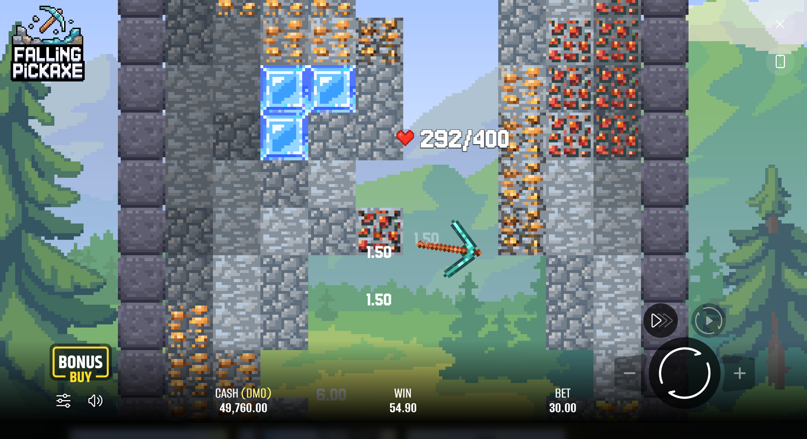 Ігровий процес Falling Pickaxe від Pixmove