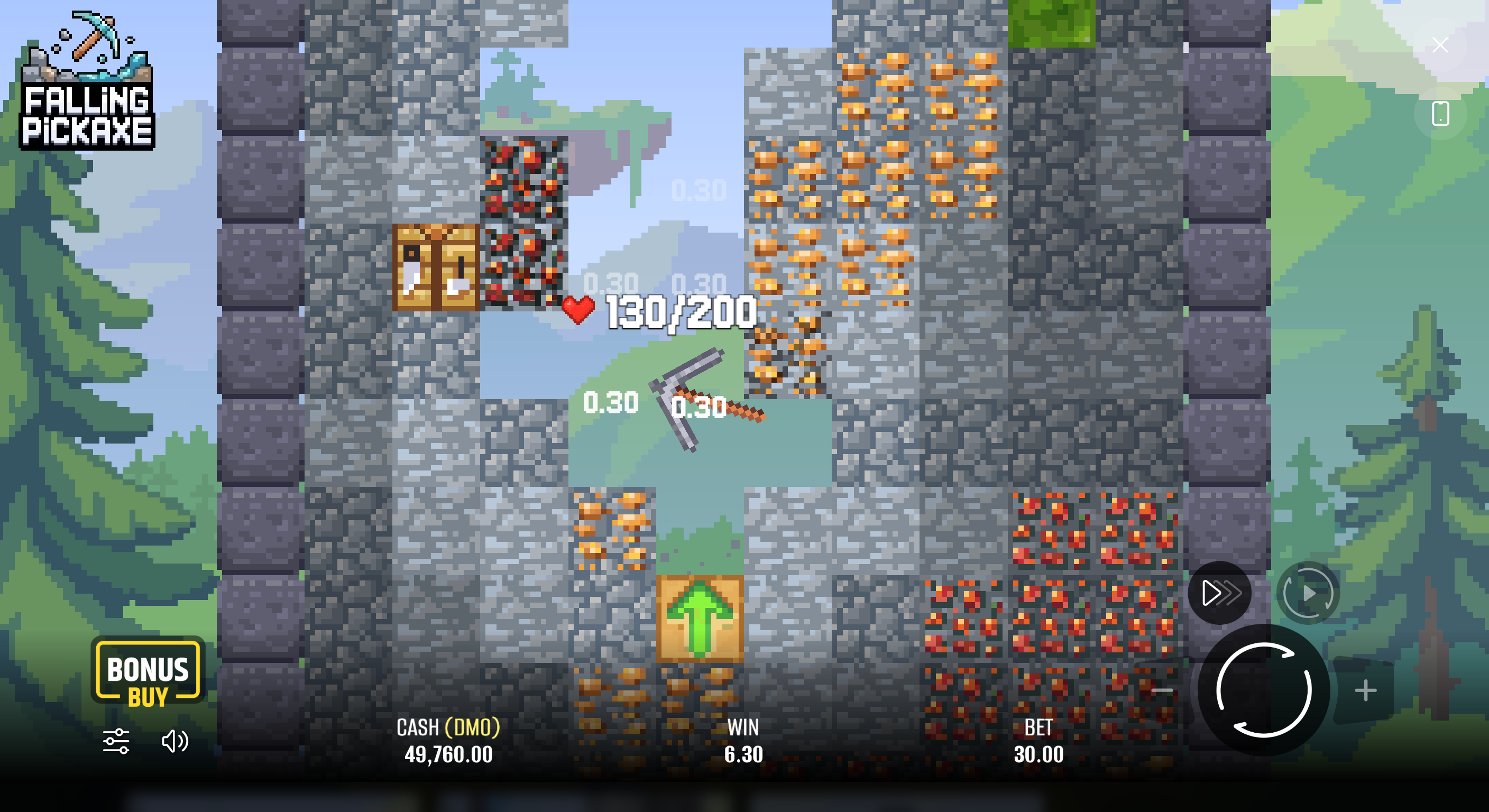 Скріншот гри Falling Pickaxe